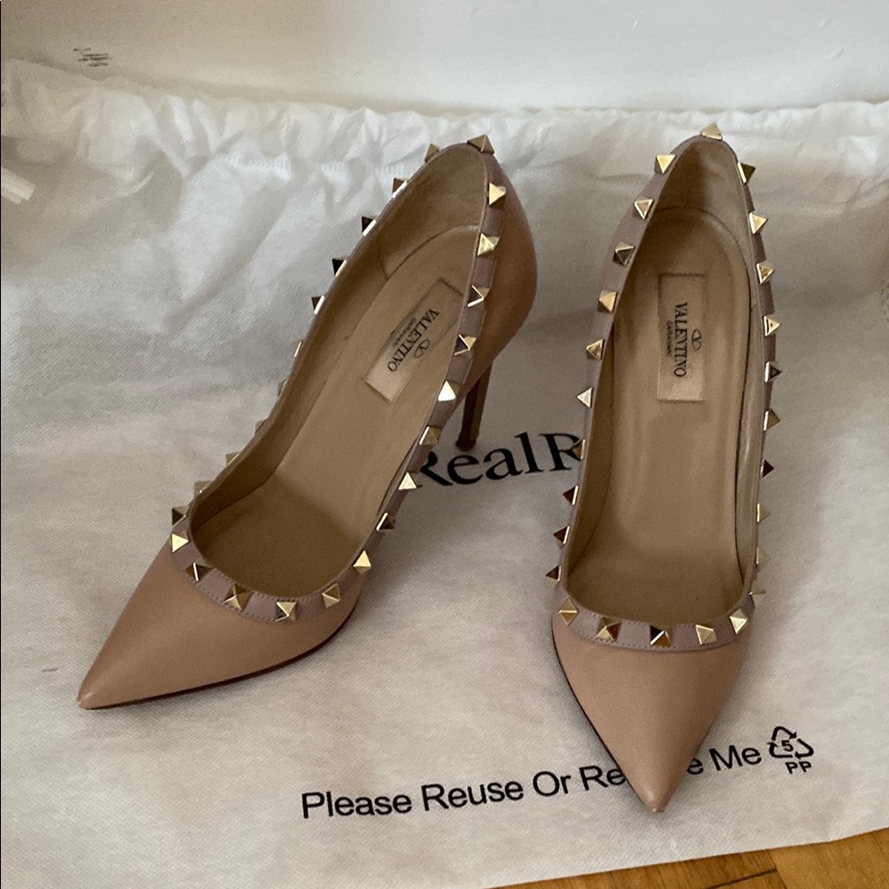 Auth. Valentino Rockstud Heels. Sz. 36. Nude. - Picture 2 of 14